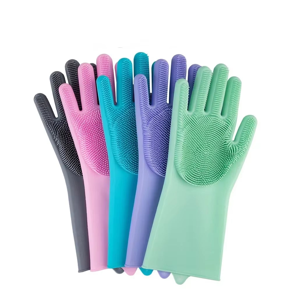Magic Pet Grooming Gloves - Dual-Function Bathing & Cleaning Tool for Dogs and Cats - Hair Removal & Dishwashing Sponge