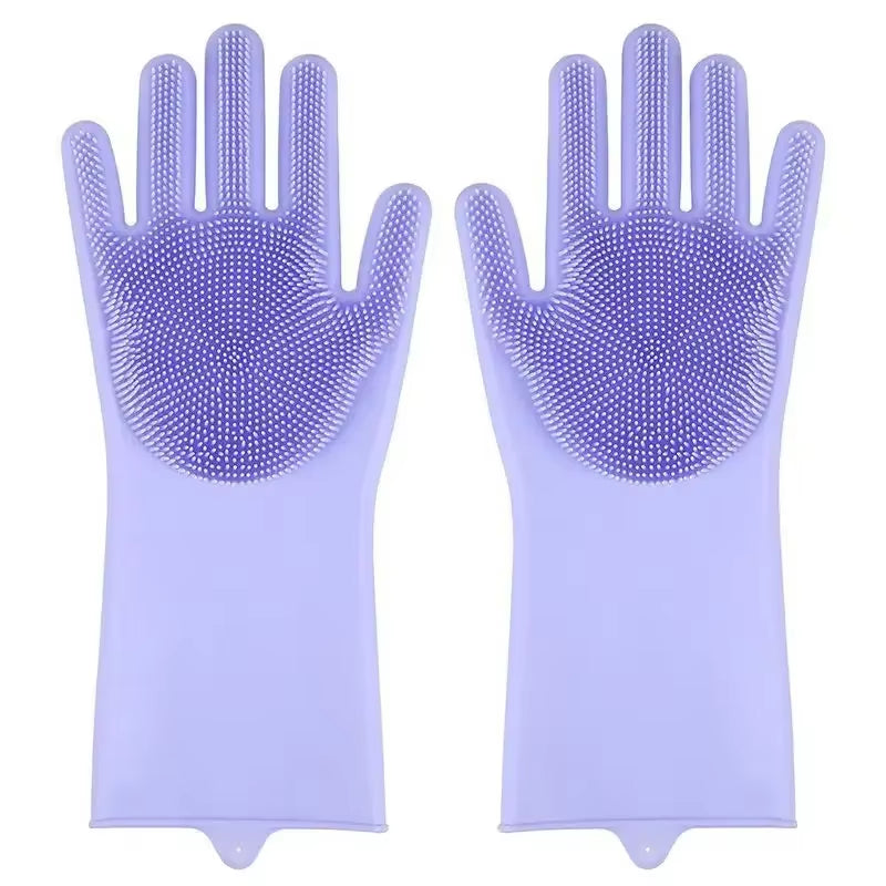 Magic Pet Grooming Gloves - Dual-Function Bathing & Cleaning Tool for Dogs and Cats - Hair Removal & Dishwashing Sponge