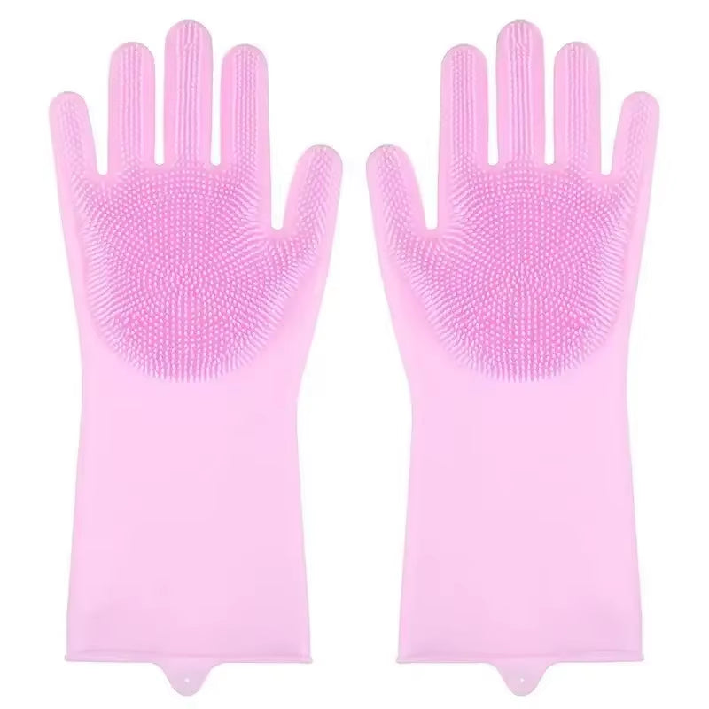 Magic Pet Grooming Gloves - Dual-Function Bathing & Cleaning Tool for Dogs and Cats - Hair Removal & Dishwashing Sponge