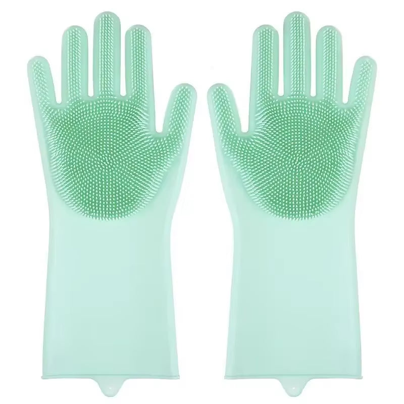 Magic Pet Grooming Gloves - Dual-Function Bathing & Cleaning Tool for Dogs and Cats - Hair Removal & Dishwashing Sponge