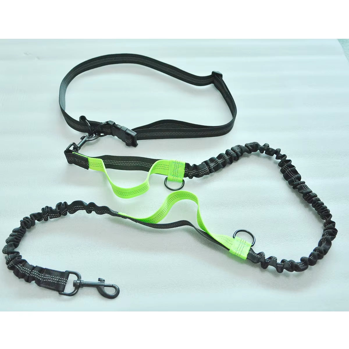 Ultimate Hands-Free Retractable Dog Leash for Running - Double Handles, Elastic Cord & Reflective Design for Large Dogs