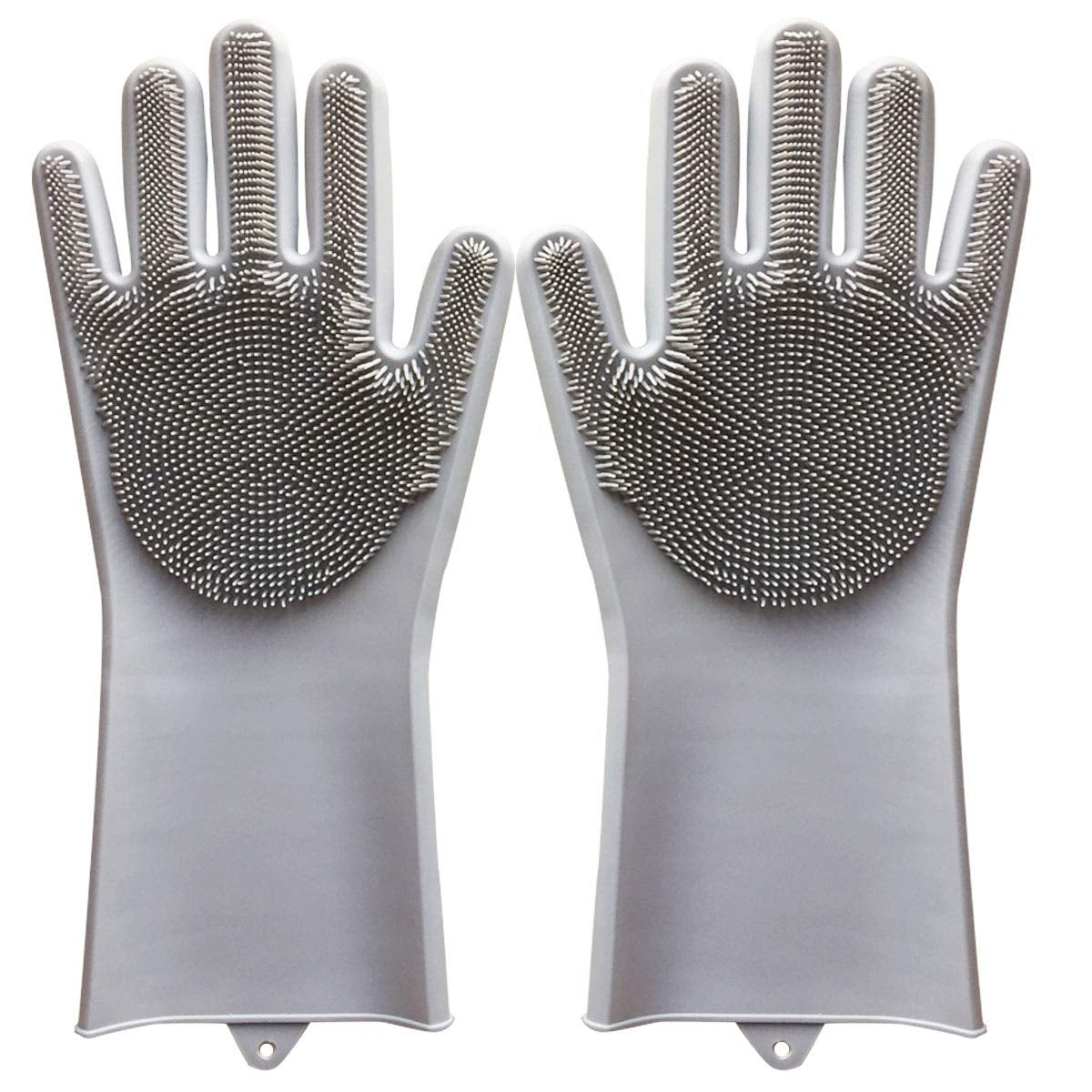 Ultimate Pet Grooming Glove - Soft Silicone Bath Brush for Dogs & Cats, Effortless Hair Removal & Bathing - Grey