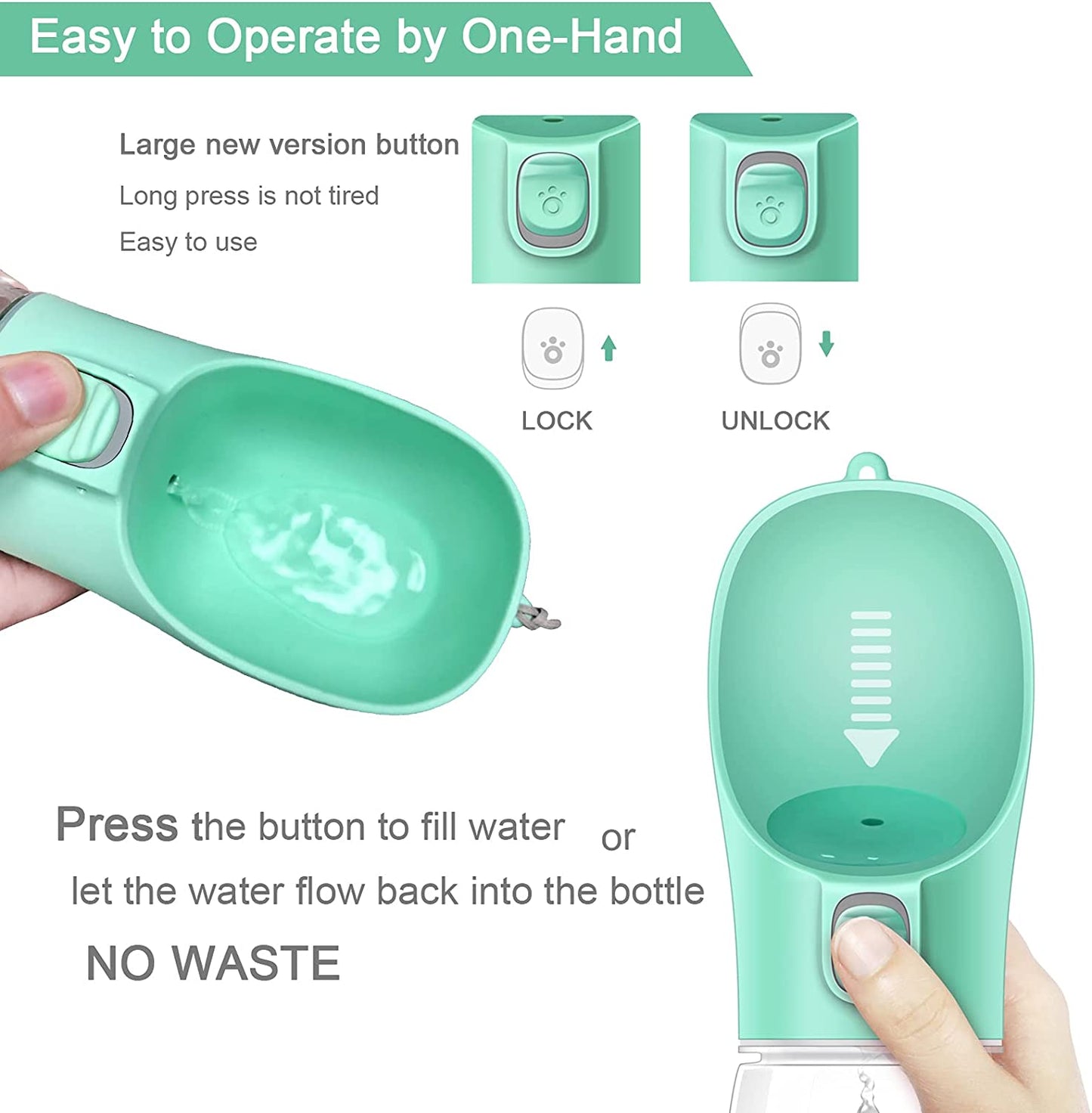 Portable Dog Water Bottle - Hydration On-the-Go for Your Furry Friend