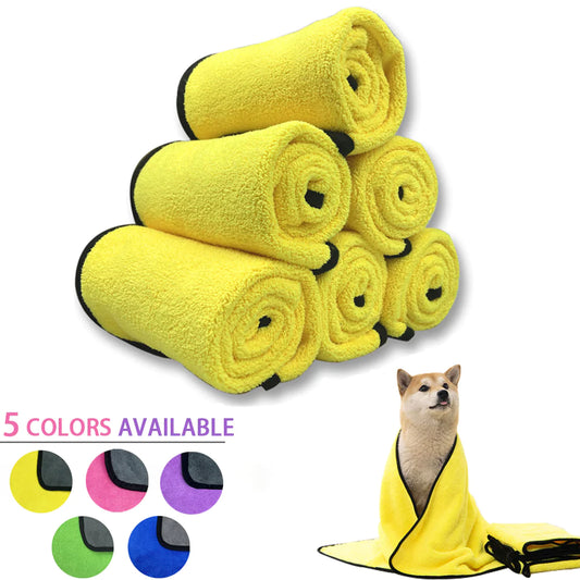 Ultra-Absorbent Quick-Drying Pet Towels for Dogs and Cats - Soft Fiber Bath Towels for Easy Cleaning and Drying