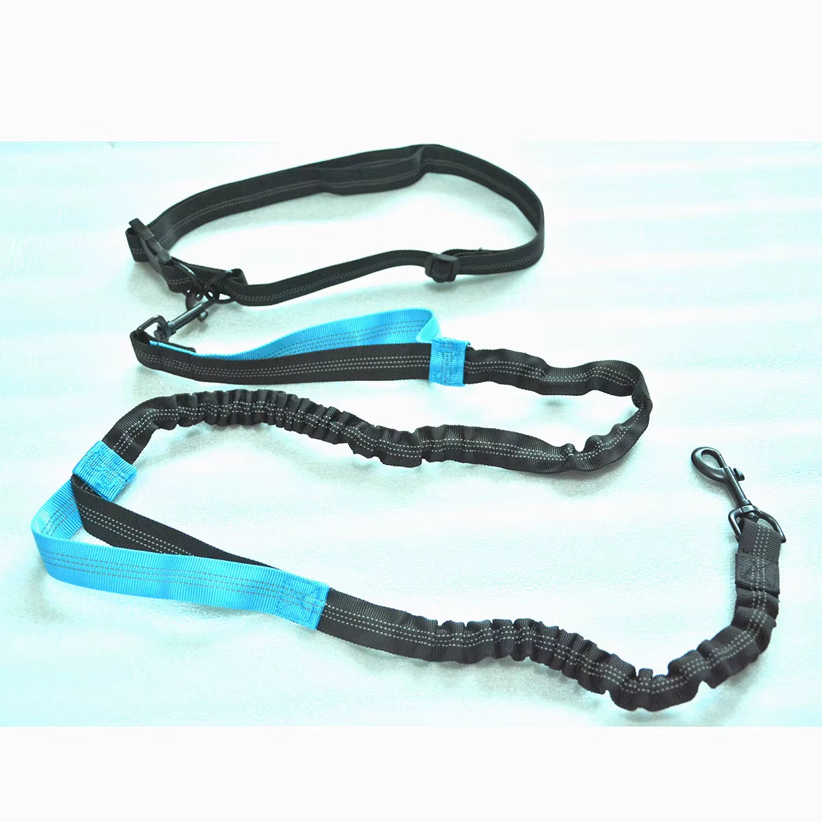 Ultimate Hands-Free Retractable Dog Leash for Running - Double Handles, Elastic Cord & Reflective Design for Large Dogs